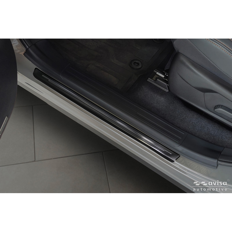 Avisa Black Inox door sill protectors  Subaru Forester (SL) 2024- - 4-pieces