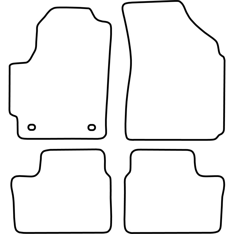 Set velour car mats  Daewoo Matiz 2001-2006