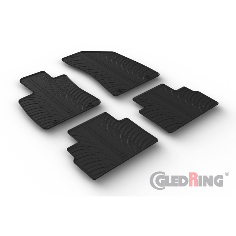 Rubber car mats set  MG ZS (EV) 2019- (T profile 4-pieces)
