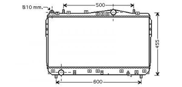 Radiator LACETTI/NUBIRA 03-06 370x700 1.4I/1.6I/1.8I-16V +/-AC