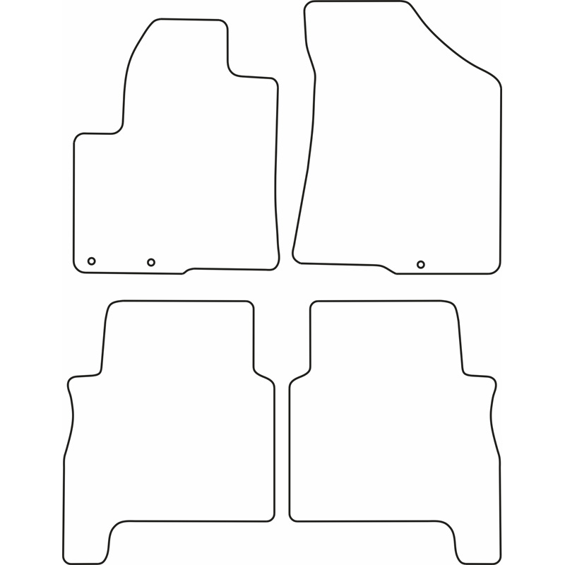 Set car mats  Hyundai Santa Fe 2006-2013 (5 persons)