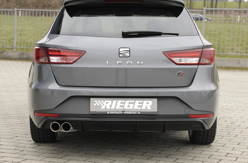 Diffuser passend voor Seat Leon F5 FR Rieger dubbele uitlaat links 5 dr. ST