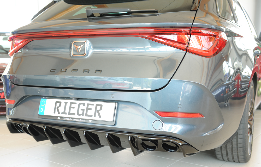 Diffuser passend voor Seat Leon KL ST/sportstourer 2020- Rieger glanzend zwart