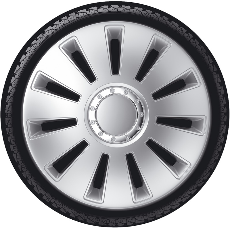Set wheel covers Silverstone Pro 15-inch silver + chrome ring