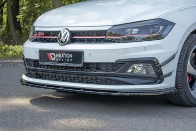 Voorspoiler passend voor VW Polo MK6 GTI Glans Zwart