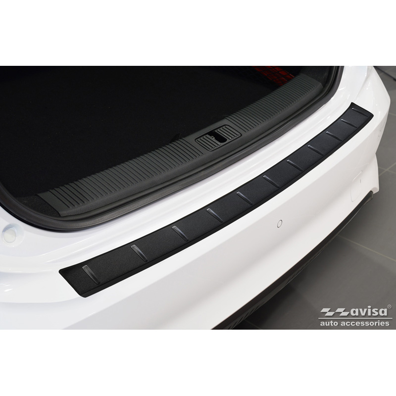 Matt Black Stainless Steel Rear bumper protector  MG 5 SW (EV) 2022- 'Ribs'