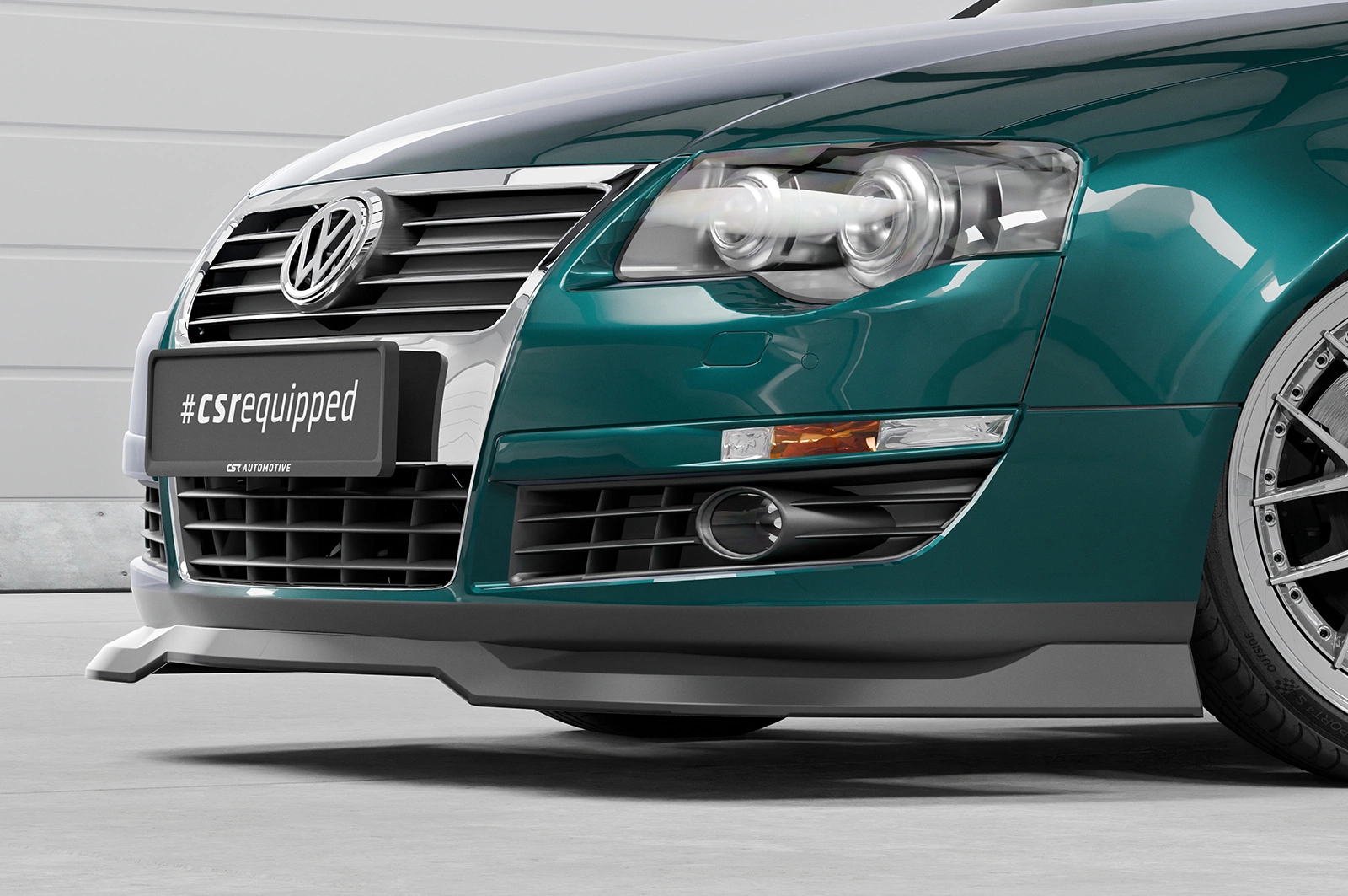 Voorspoiler passend voor VW Passat B6 (3C) glans zwart
