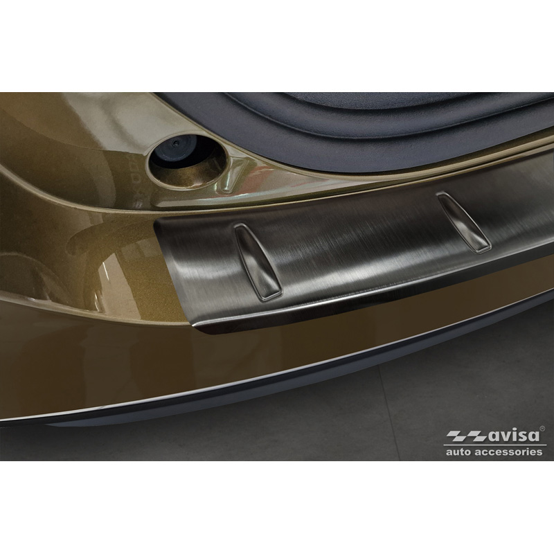 Black Stainless Steel Rear bumper protector  Skoda Kodiaq II (PS7) 2024- 'Ribs'