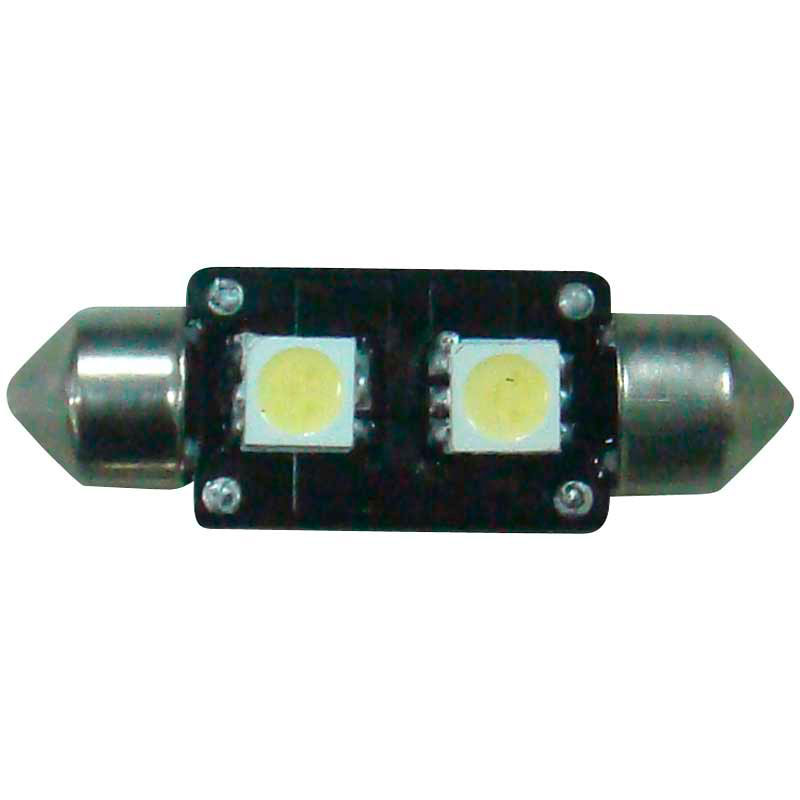 Festoon Bulb 2Q SMD Xenon-Optics 10x43mm 12V, single piece, with CAN-bus resistance