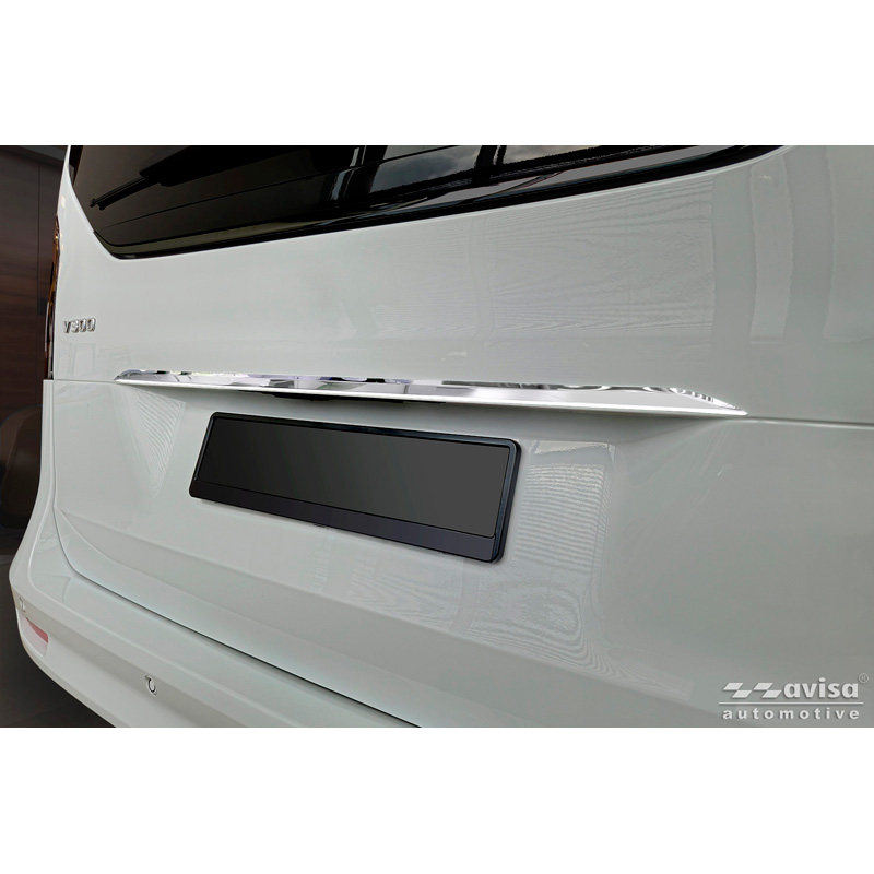 Avisa Chrome Stainless Steel Trunk Tailgate Trim Cover  Mercedes V-Class (W447) 2014-2019, Facelift 2019-2024 & Facelift 2024-