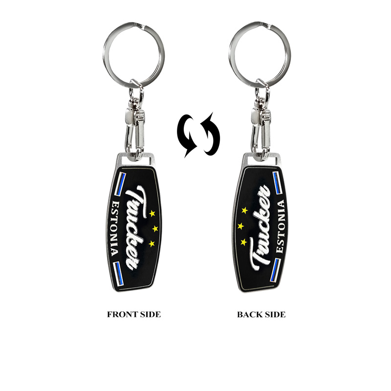 Stainless steel key chain - Trucker/Estonia