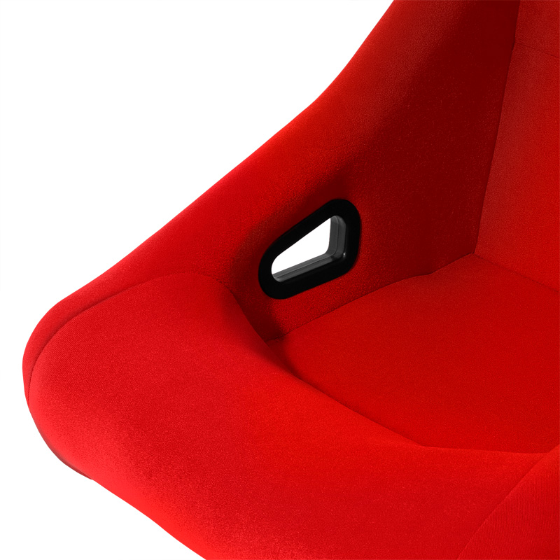 Sport seat 'Zandvoort' - Red - Non-reclinable back-rest - incl. slides