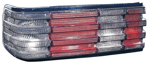 Tail Lights Mercedes W126 Red/Black 80-91