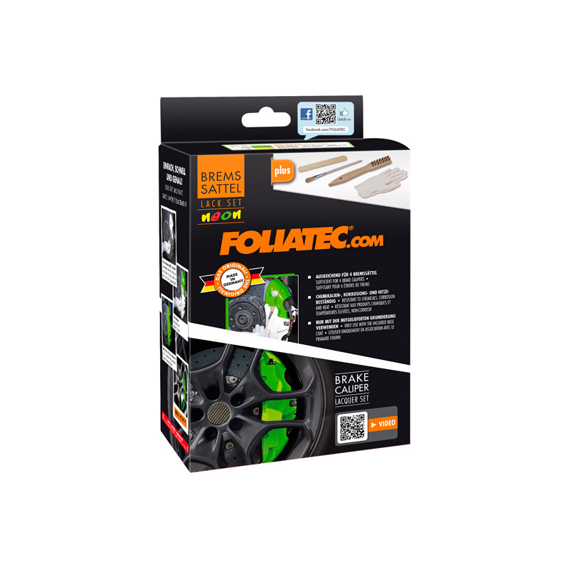 Foliatec Brake Caliper Lacquer Set - NEON red - 4 Components