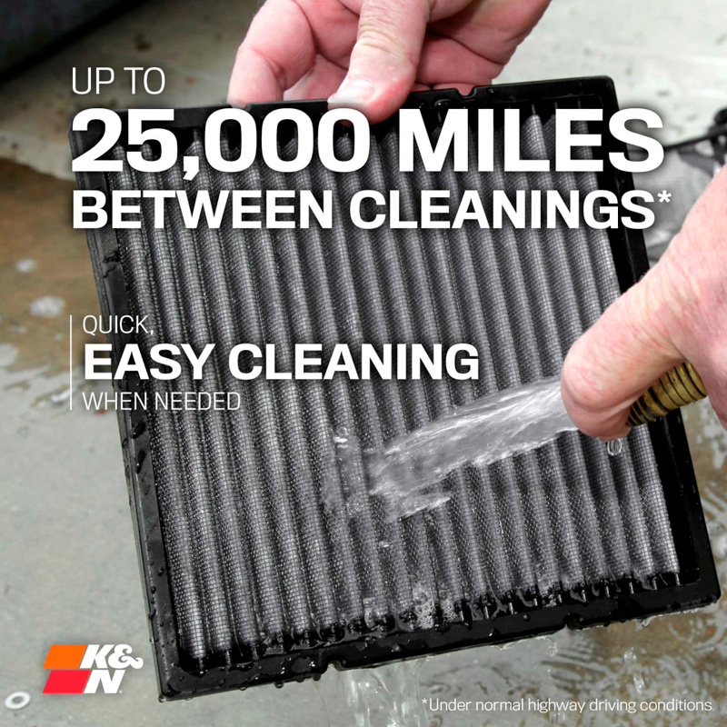 K&N Cabin Air filter  Audi A4 / A5 / A6 / A7 / A8 / Q5 / Q6 /Q7 / Q8 (incl. S, RS, Quattro, Avant, Sportback variants) (VF3027)