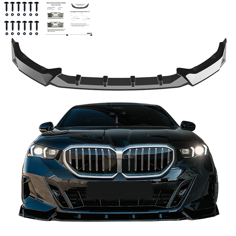 Oneway Front spoiler  BMW 5-Series G60/G61 Sedan/Touring M-Pack 2023- incl. i5 - Gloss black