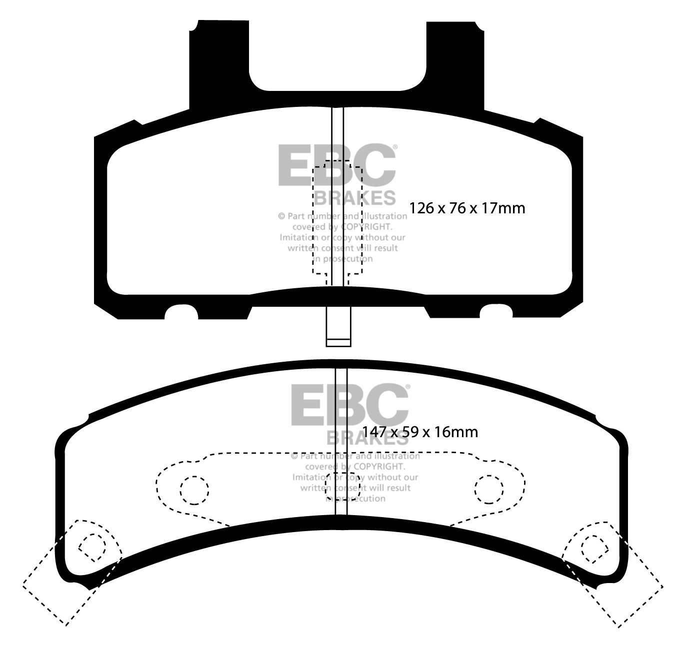 EBC Brakes CHEVROLET Astro 2.5 4WD 89-95 Remblokken voorzijde