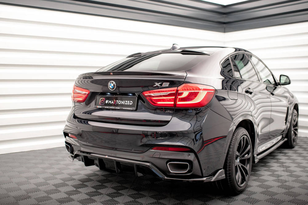 Spoiler passend voor BMW X6 M pakket F16 Maxton Glans Zwart