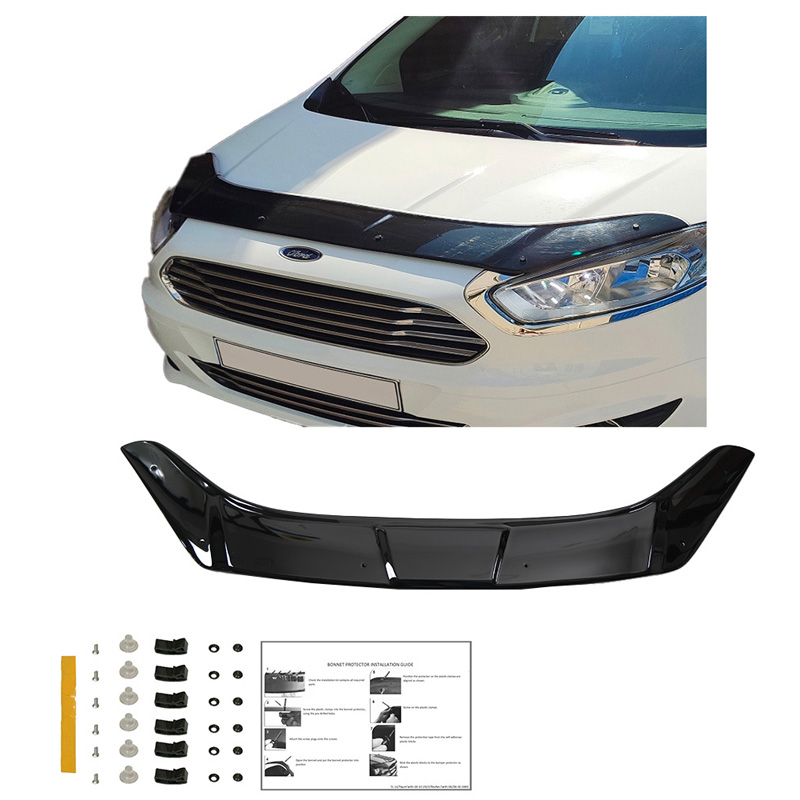 Bonnet Protector  Ford Transit Courier 2014-2019 - Gloss black