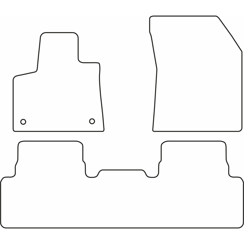 Set velour car mats  Citroën C5 Aircross 2019- (7-persons)