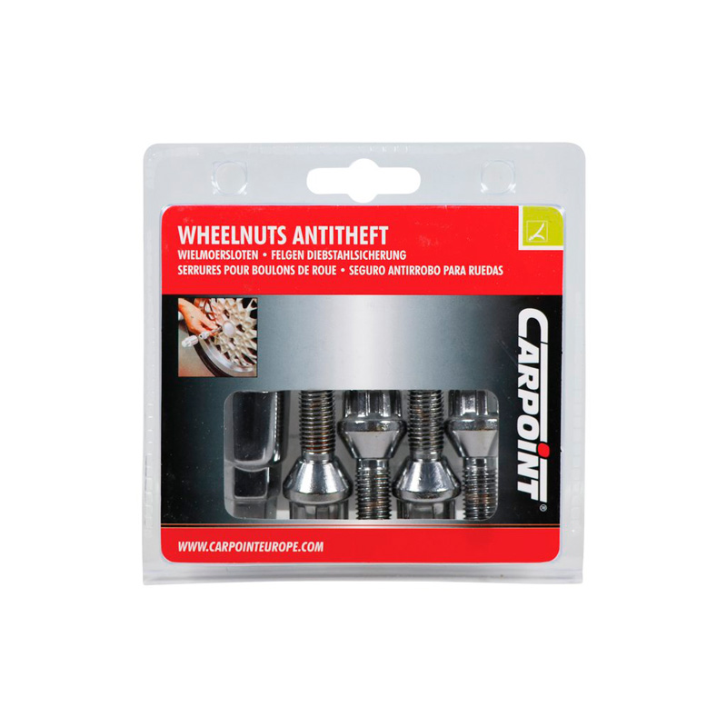 Carpoint Wheel Locking Bolts Set M12x1,5 Type B Conical - Length 26mm