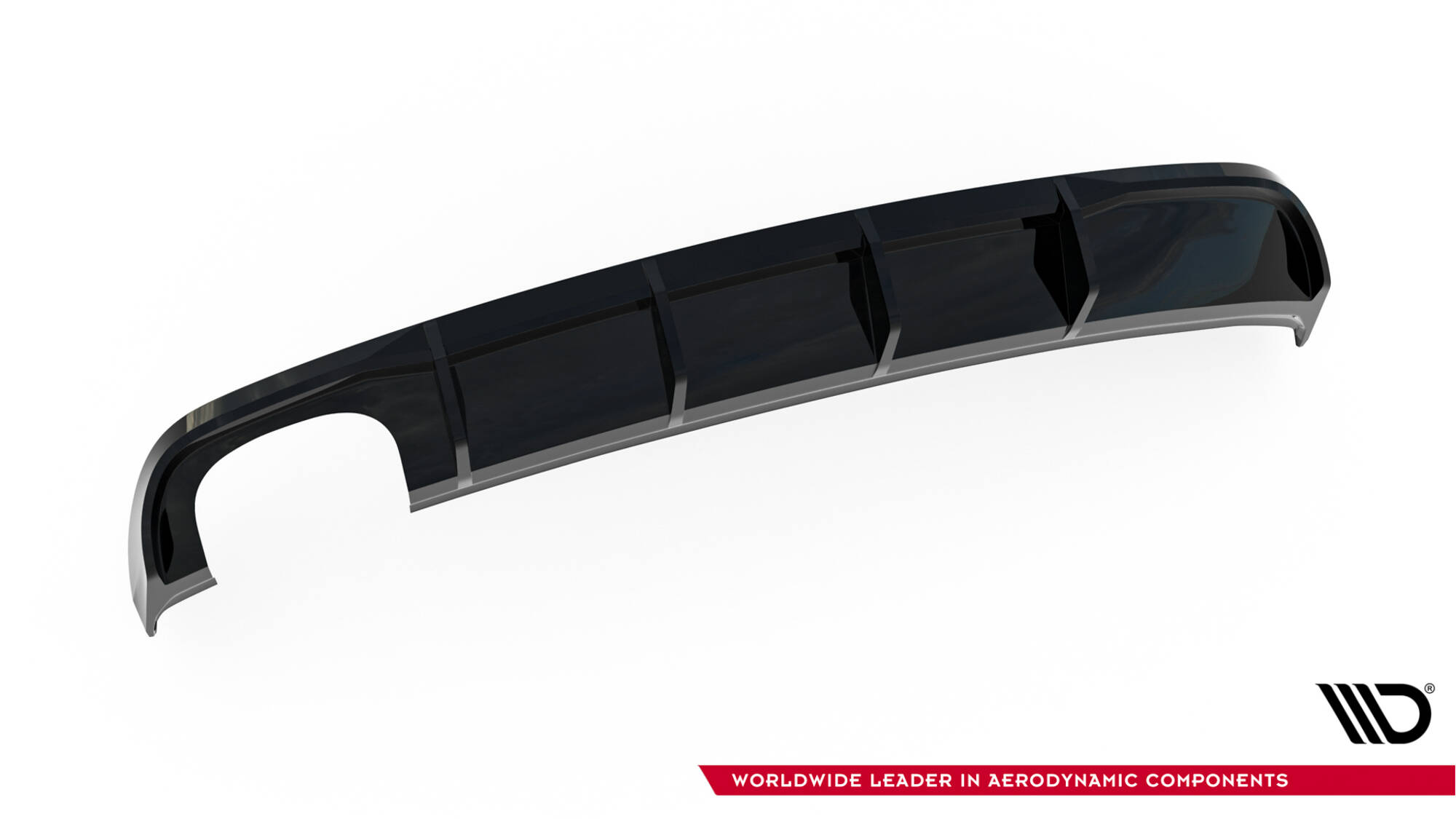 Achter Diffuser passend voor Audi A3 Sedan 8V Facelift Maxton Glanzend zwart