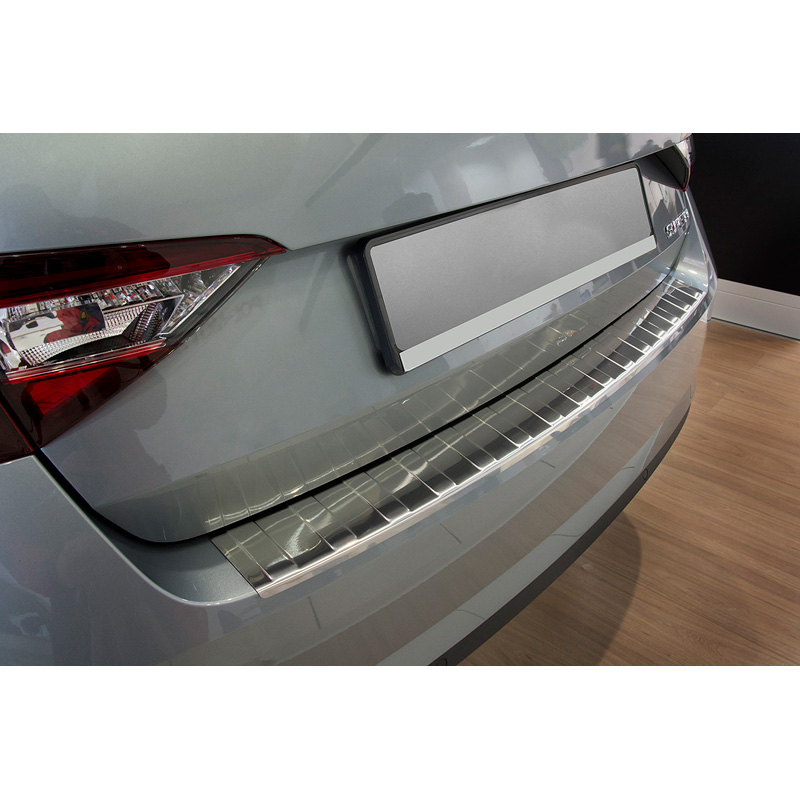 Stainless Steel Rear bumper protector  Skoda Superb Liftback 2015-2019 & 2019- 'Ribs'