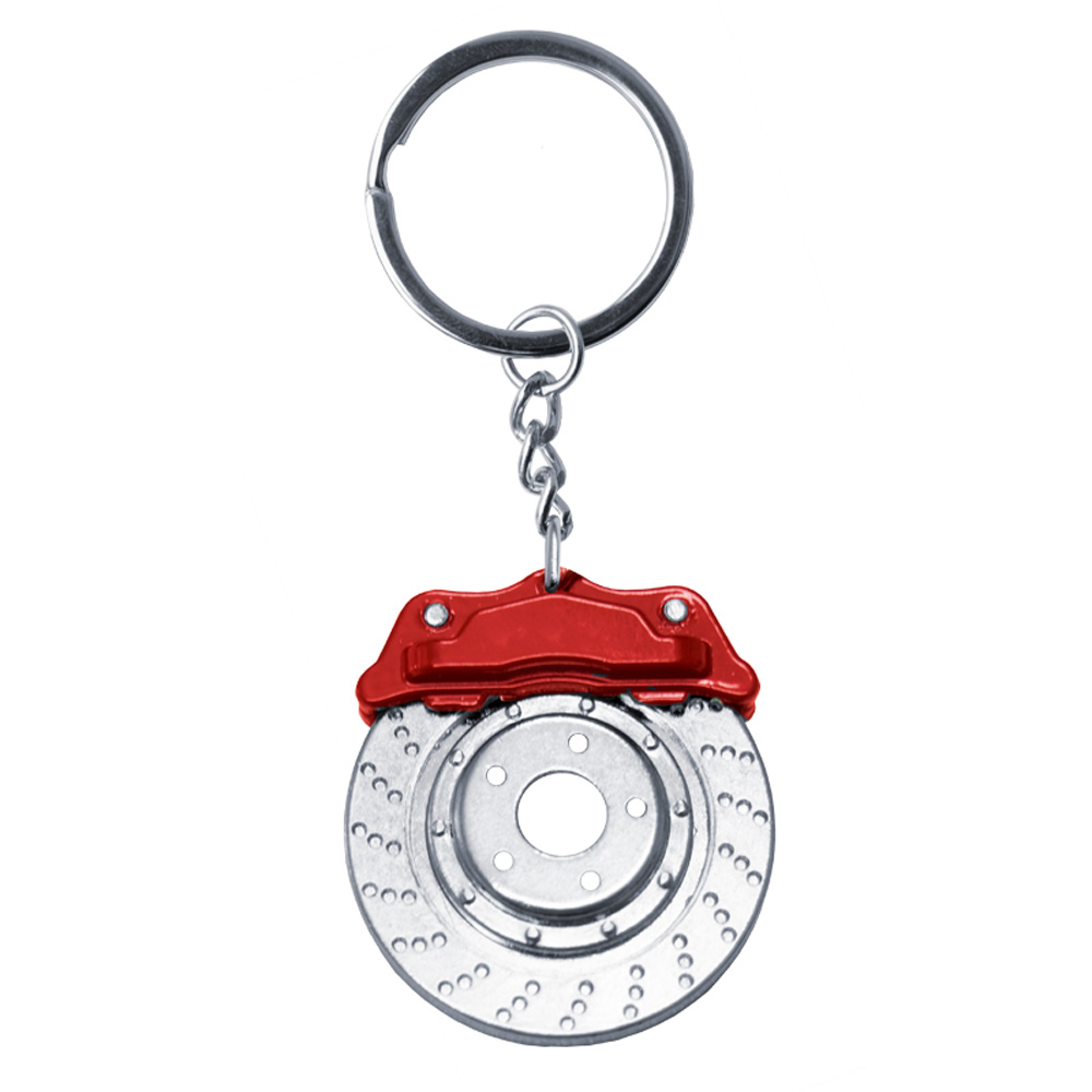 Simoni Racing Key Chain Brake disc with red caliper