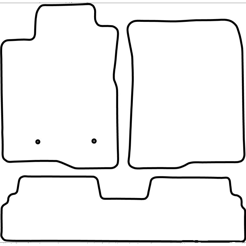 Set velour car mats  Toyota Corolla Verso 2006-2009 (5-Persons)