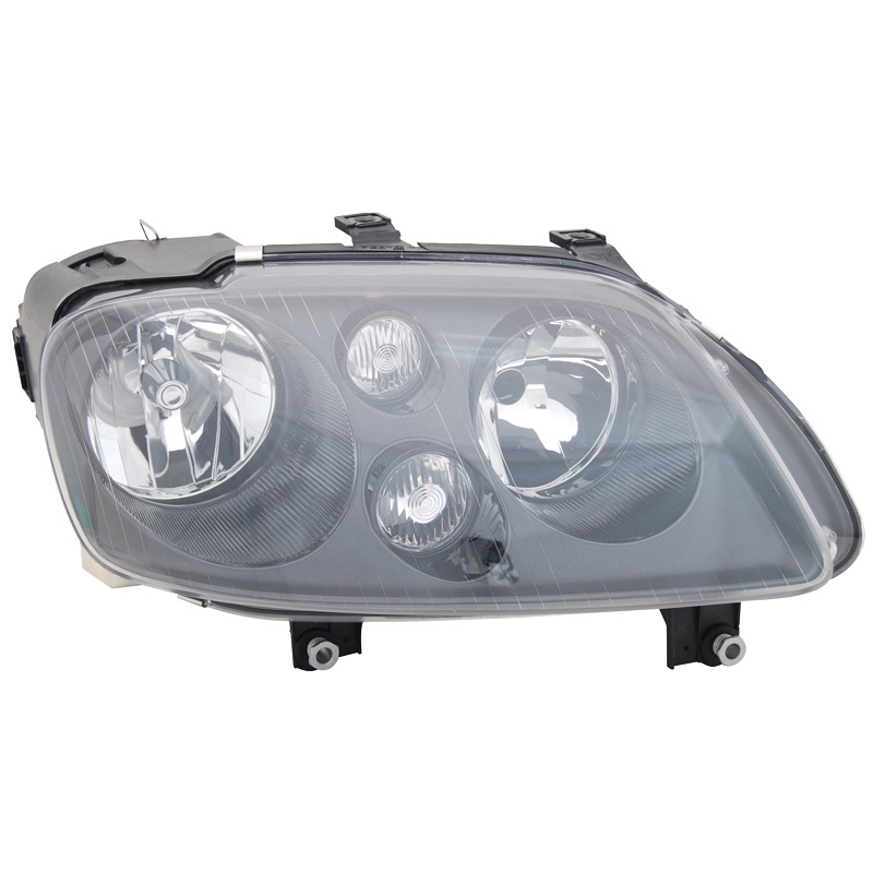 Set Headlights  Volkswagen Touran 2003-2006 & Caddy II 2004- - Black/Clear - incl. Levelling Motor