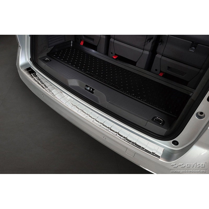 Chrome Stainless Steel Rear bumper protector  Volkswagen Multivan T7 2021- 'Ribs'
