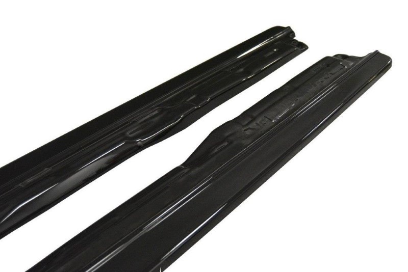 Zijskirts passend voor Audi S4 / A4 S-Line B9 Maxton Glanzend Zwart
