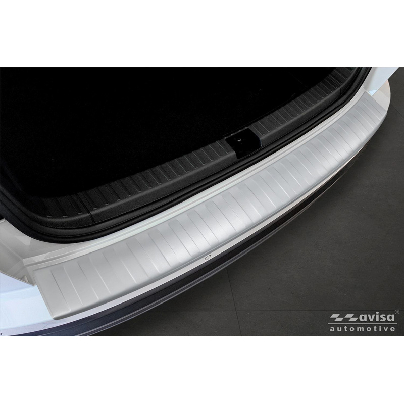 Avisa Stainless Steel Powdercoated Rear bumper protector  Skoda Karoq Facelift 2022- incl. Sportline 'Soft Silver'