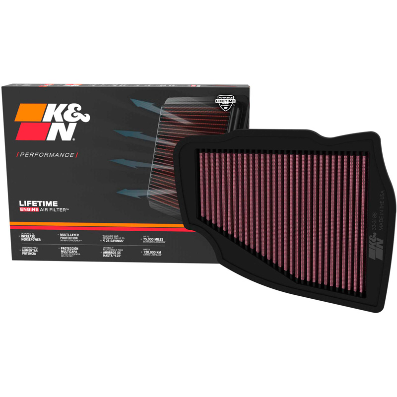 K&N Replacement Air Filter  BMW 520i/520d/523d/530i/530e/540d/550e (G60/G61) 2023- & BMW 735i/740i/740d/750e/760e (G70) 2022- (33-3188)