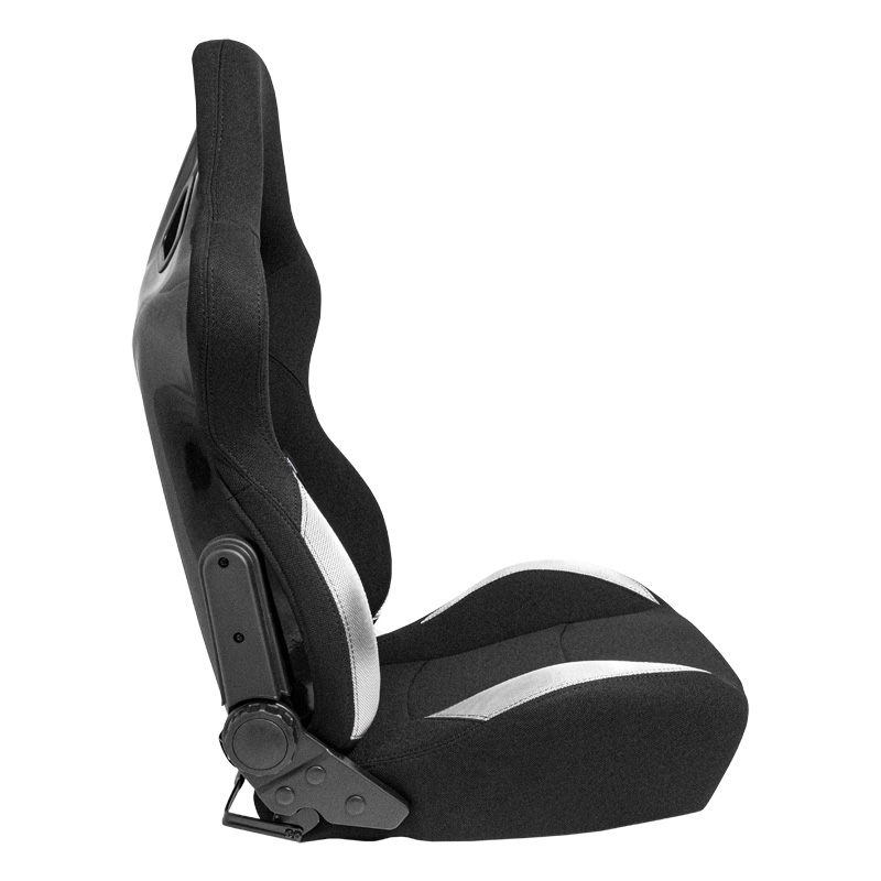 Sport seat 'BS2' - Black - Dual-side reclinable fibreglass back-rest - incl. slides