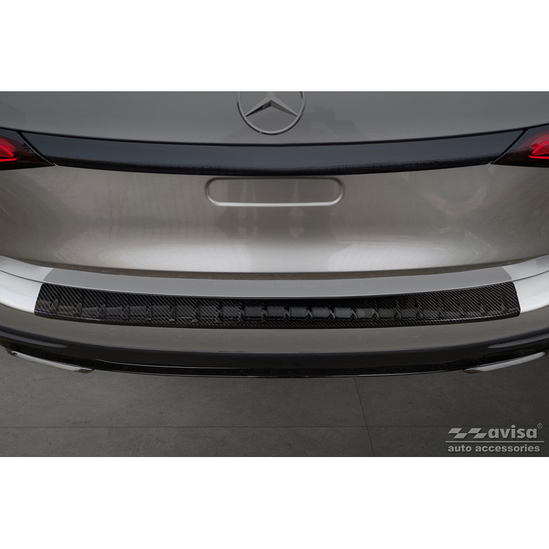 Real 3D Carbon Rear bumper protector  Mercedes GLC II (X254) 2022- 'Ribs