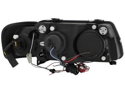 Headlights Audi A3 8L Angel Eyes Black