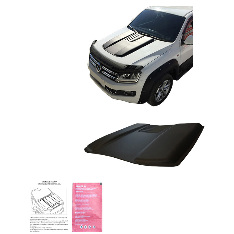 Bonnet Scoop  Volkswagen Amarok MK1 2010-2022 & Nissan Navara D40 2005-2010 - Matt black