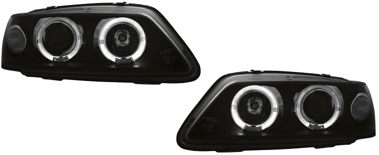 Headlights Peugeot 306 93-97 Angel Eyes Black