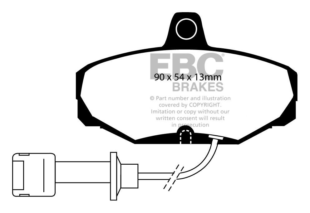 EBC Brakes FORD Granada 2.4 87-90 Remblokken achterzijde