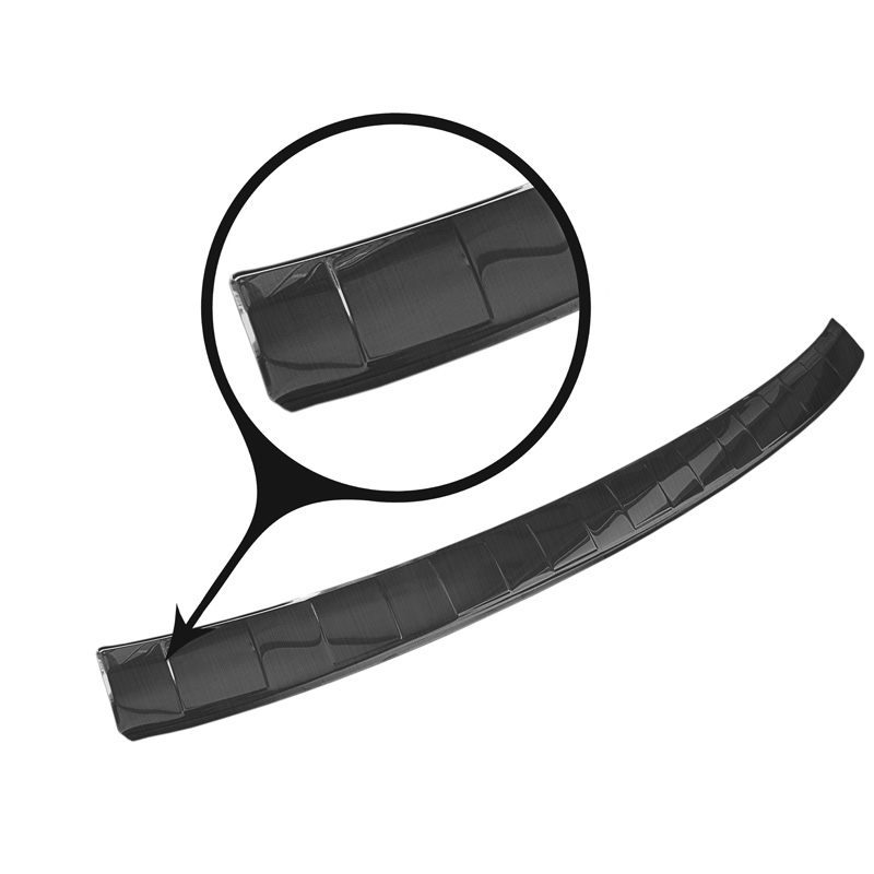 Black Stainless Steel Rear bumper protector  Ford Kuga III ST-Line/Vignale/Hybrid ST-Line 2019-2024 & FL 2024- 'Ribs'