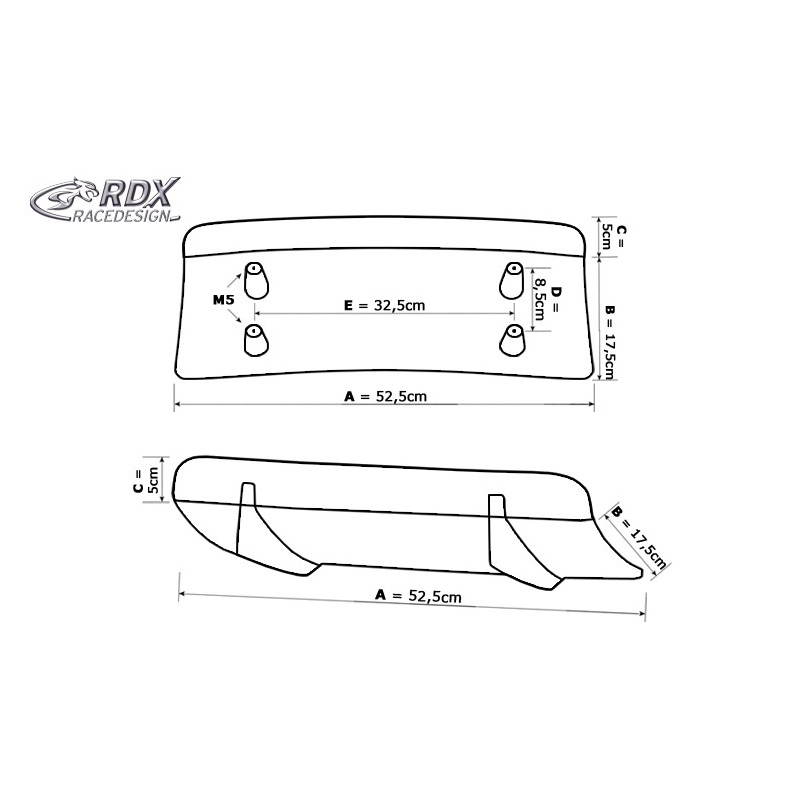 Rear bumper skirt 'Diffuser U-Diff'  Kia Sportage (SL) 2010-2015 (PU)