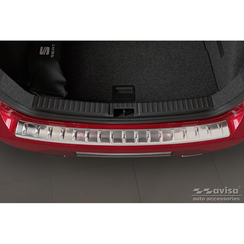 Stainless Steel Rear bumper protector  Seat Ibiza 6F Facelift 2021- 'Ribs'