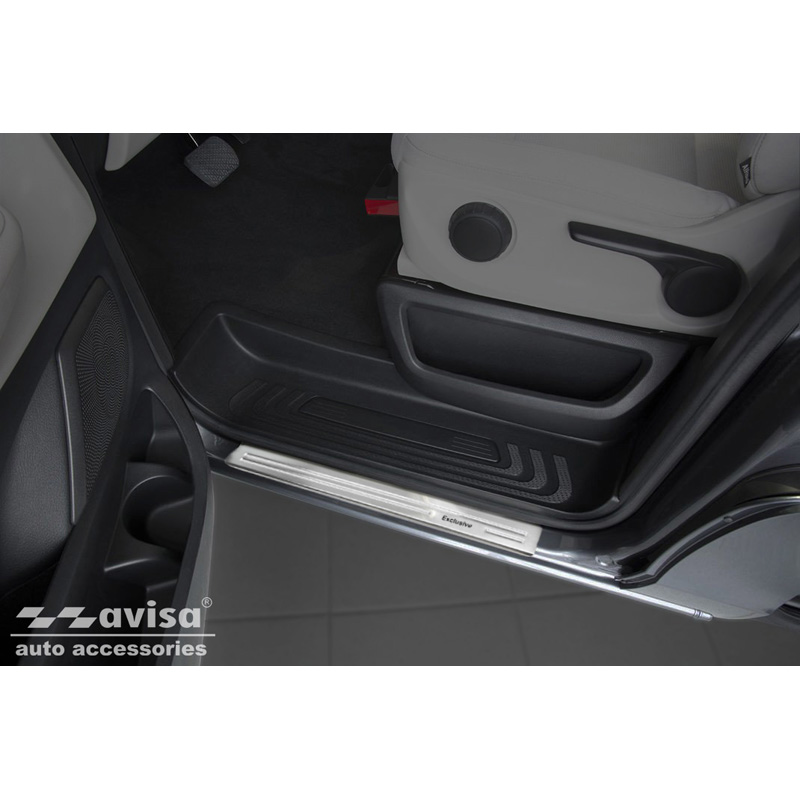 Inox door sill protectors  Mercedes Vito & V-Class W447 2014- - 'Exclusive' - 2-pieces - Version 2.0