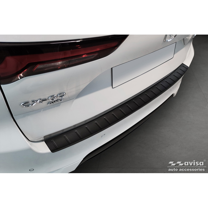 Matt Black Stainless Steel Rear bumper protector  Mazda CX-60 (KH) 2022- 'Ribs'