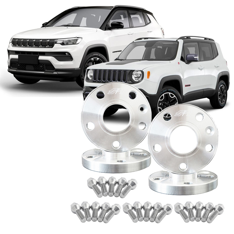 Simoni Racing Aluminium Wheel Spacer Kit - 2x17,5mm(FA) - 2x20mm(RA) (Hub 65,1mm) including wheel bolts -  Jeep various