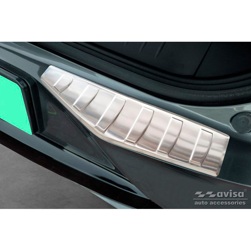 Stainless Steel Rear bumper protector  Ford Mustang Mach-E 2020- 'Ribs' (2-Pieces)