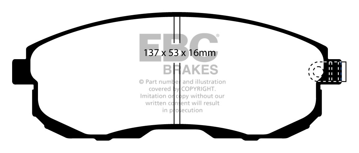 EBC Brakes NISSAN Tiida 1.5 TD 2007-.. Remblokken voorzijde