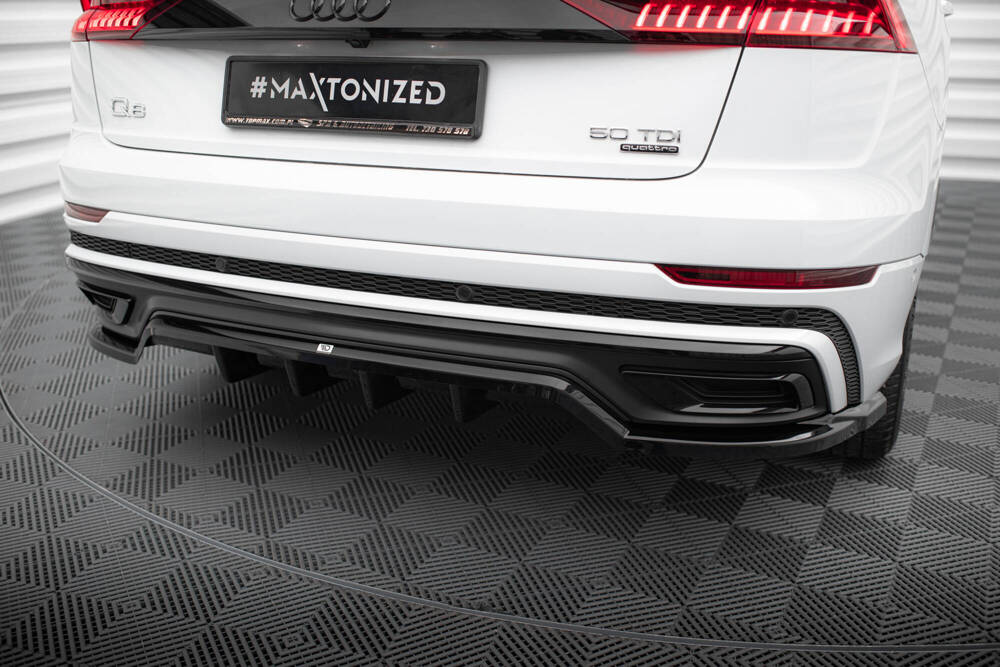 Diffuser passend voor Audi Q8 S-Line Maxton Glans Zwart