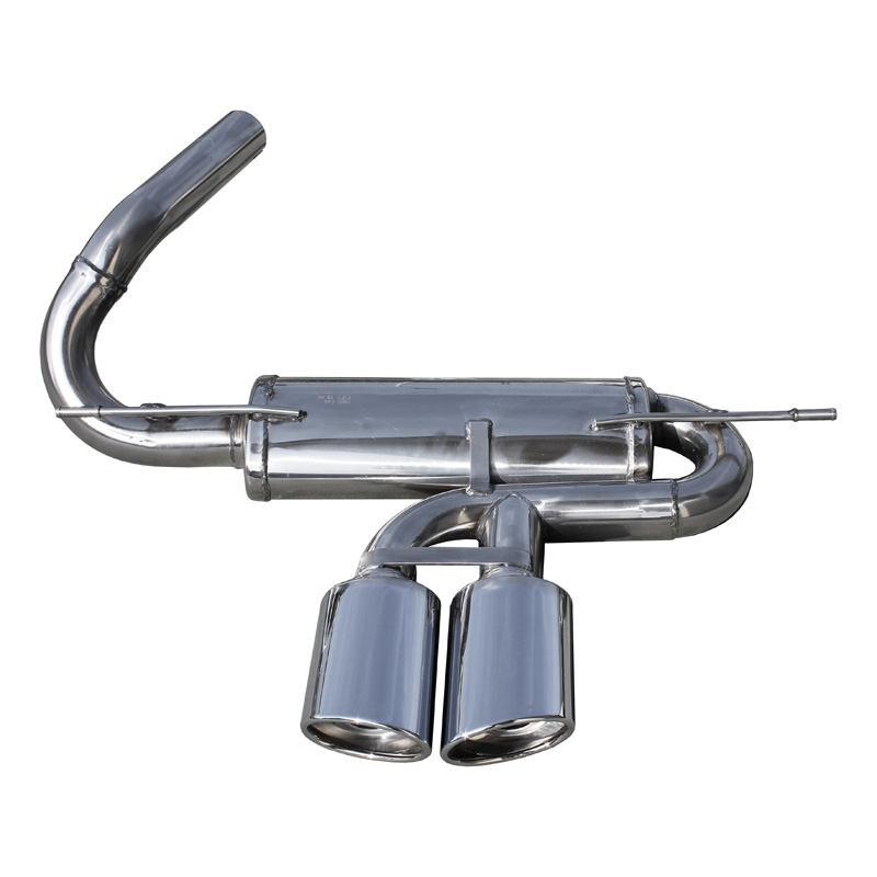 100% Inox Sport Exhaust 'Central'  Ford Focus III 2.0ST (250HP) 2012- Ø60mm 2x120x80mm Oblique
